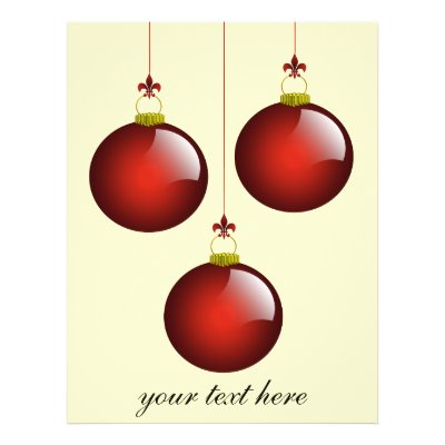 3 Red Ornaments flyers