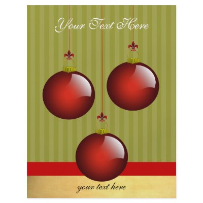 3 Red Ornaments Flyers by samack