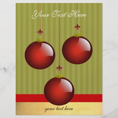 3 Red Ornaments flyers