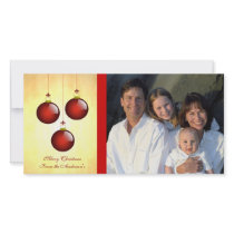 3 Red Ornaments photo cards
