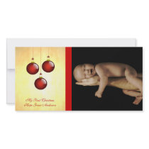 3 Red Ornaments photo cards