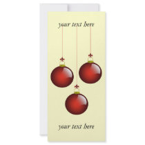3 Red Ornaments rack cards by samack 3 Red Ornaments rack cards
