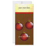 3 Red Ornaments Full Color Rack Card