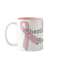 3 Ribbon Chesticular Cancer Awareness Mug
