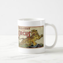 3 Ring Circus - circa 1930 distressed Coffee Mugs