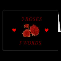 3 ROSES 3 WORDS Card