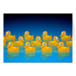 3 rows of rubber ducks greeting card