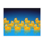 3 rows of rubber ducks postcards