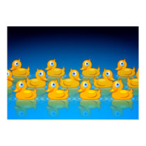 3 rows of rubber ducks posters