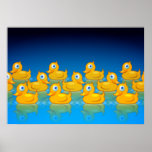 3 rows of rubber ducks print