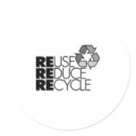 3 R's Round Sticker