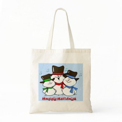 3 Singing Snowmen Bags by MindDesignGrafx
