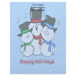 3 Singing Snowmen Christmas Letterhead