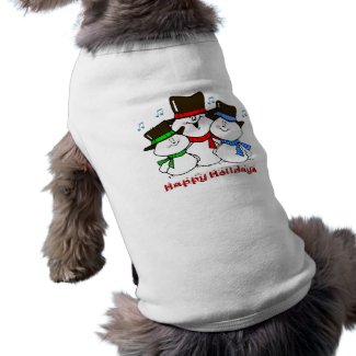 3 Singing Snowmen petshirt