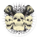 3 Skull Guitars stickers by thomascarlson 3 Skull Guitars stickers