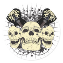 3 Skull Guitars stickers