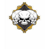 3 Skulls Framed T-Shirt