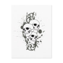 3 Skulls Post Card