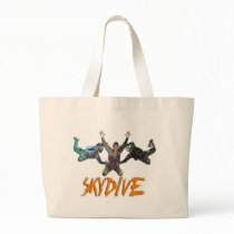 3 Skydivers - Orange Tote Bags