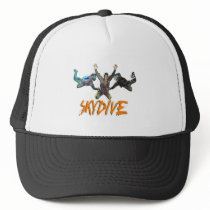 3 Skydivers - Orange Mesh Hat