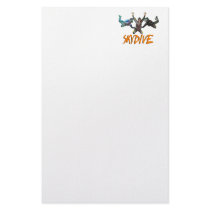 3 Skydivers - Orange Stationery Paper