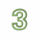 "3" Small Athletic Number embroidered shirts by ZazzleEmbroidery "3" Small Athletic Number embroidered shirts