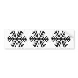 3 snowflakes icon bumper stickers