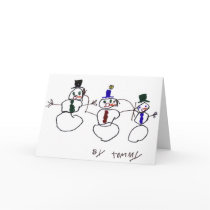 3 Snowmen cards