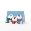3 Snowmen Greeting Card card