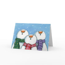 3 Snowmen Greeting Card