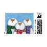 3 Snowmen wearing scarves...