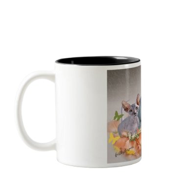 3 sphynx kittens Mug by friskybiz