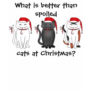 3 spoiled Christmas cats shirt