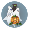 3 SPOOKS, CAT & JACK by SHARON SHARPE stickers