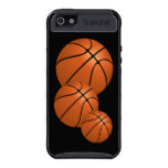 3 Sports Balls Basketball 3-D Black Background skinit case