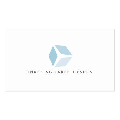 3 Squares Logo Business Card (front side)