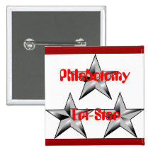 3 star, Phlebotomy Tri-Star Pinback Button