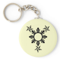 3 Stars and Sun Keychains