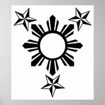 3 Stars and Sun Print