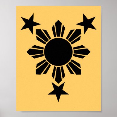 3 Stars and Sun Solid (Poster) by PinoyApparel