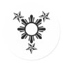 3 Stars and Sun Stickers