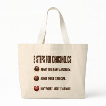 3 STEPS FOR CHOCOHOLICS TOTE BAG