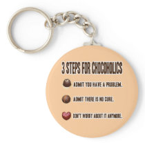 3 STEPS FOR CHOCOHOLICS KEY CHAINS