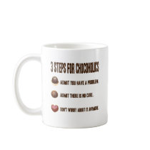 3 STEPS FOR CHOCOHOLICS MUGS
