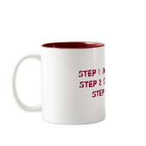 3 steps of coffee mugs