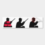 3 stickers in one! I hunt hunters! 3 stickers in one! I hunt hunters! Bumper Sticker
