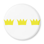 3 three king crowns magnet