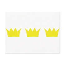 3 three king crowns postcards