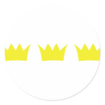 3 three king crowns stickers