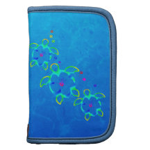 3 Tie Dyed Honu Turtles Folio Planners